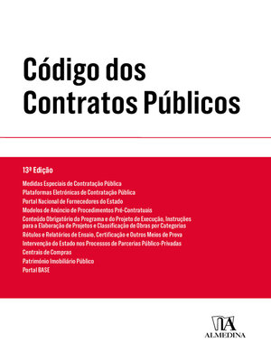 cover image of Código dos Contratos Públicos--13ª Edição